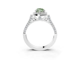 White gold Fancy Green Marquise  Halo Pave Split Shank Prong Setting Ring_29