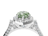 White gold Fancy Green Marquise  Halo Pave Split Shank Prong Setting Ring_30