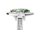 White gold Fancy Green Marquise  Halo Solitaire Diamond Ring with Pave Band and Bezel Setting_54
