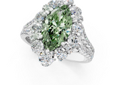 White gold Fancy Green Marquise  Halo Split Shank Diamond Engagement Ring with Pave Band and Four-Prong Setting_53
