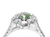 White gold Fancy Green Marquise  Halo Split Shank Diamond Engagement Ring with Pave Band and Four-Prong Setting_58