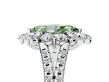 White gold Fancy Green Marquise  Halo Split Shank Diamond Engagement Ring with Pave Band and Four-Prong Setting_59