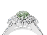 White gold Fancy Green Marquise  Halo Split Shank Diamond Engagement Ring with Prong Setting_24