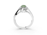 White gold Fancy Green Marquise  Halo Split Shank Diamond Ring with Four-Prong Setting_51