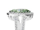 White gold Fancy Green Marquise  Halo Split Shank Diamond Ring with Four-Prong Setting_54