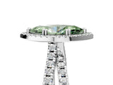 White gold Fancy Green Marquise  Halo Split Shank Diamond Ring with Pavé Setting_43