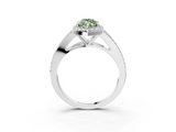 White gold Fancy Green Marquise  Halo Split Shank Diamond Ring with Prong Setting_23