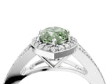 White gold Fancy Green Marquise  Halo Split Shank Pave Diamond Ring with Four-Prong Setting_52