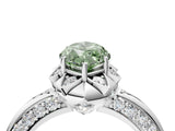 White gold Fancy Green Marquise  Halo Split Shank Pave Diamond Ring with Petal Prong Setting_31
