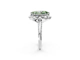 White gold Fancy Green Marquise  Halo Split Shank Pave Diamond Ring with Petal Prong Setting_32