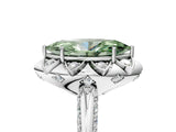 White gold Fancy Green Marquise  Halo Split Shank Pave Diamond Ring with Petal Prong Setting_37