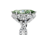 White gold Fancy Green Marquise  Halo Twist Band Solitaire Ring with Six-Prong Setting_36