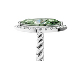 White gold Fancy Green Marquise  Halo Twisted Band Four-Prong Diamond Ring_25