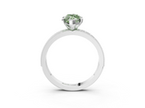 White gold Fancy Green Marquise  Milgrain Pave Diamond Engagement Ring with Four-Prong Setting_218