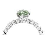 White gold Fancy Green Marquise  Solitaire Bezel Accent Diamond Engagement Ring with Beaded Band and Four-Prong Setting_45