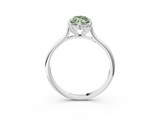 White gold Fancy Green Marquise  Solitaire Cathedral Diamond Ring with Six-Prong Setting_20