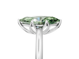 White gold Fancy Green Marquise  Solitaire Cathedral Diamond Ring with Six-Prong Setting_22