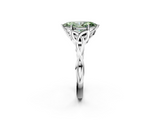 White gold Fancy Green Marquise  Solitaire Celtic Knot Engagement Ring with Four-Prong Setting_58