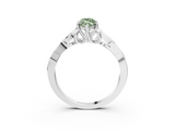 White gold Fancy Green Marquise  Solitaire Celtic Knot Engagement Ring with Four-Prong Setting_59
