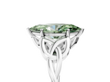 White gold Fancy Green Marquise  Solitaire Celtic Knot Engagement Ring with Four-Prong Setting_61