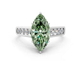 White gold Fancy Green Marquise  Solitaire Channel-Set Diamond Engagement Ring with Four-Prong Setting_32