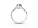 White gold Fancy Green Marquise  Solitaire Chevron Pave Diamond Engagement Ring with Six-Prong Setting_6