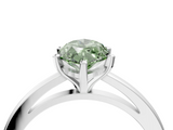 White gold Fancy Green Marquise  Solitaire Diamond Engagement Ring with Four-Prong Setting on a Classic Band_7