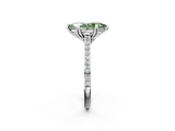 White gold Fancy Green Marquise  Solitaire Diamond Engagement Ring with Pave Band and Six-Prong Setting_22
