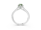White gold Fancy Green Marquise  Solitaire Diamond Engagement Ring with Pave Band and Six-Prong Setting_23