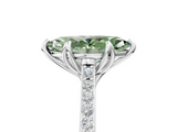 White gold Fancy Green Marquise  Solitaire Diamond Engagement Ring with Pave Band and Six-Prong Setting_25