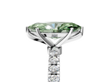 White gold Fancy Green Marquise  Solitaire Diamond Pavé Band with Four-Prong Setting_33