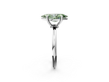 White gold Fancy Green Marquise  Solitaire Diamond Ring with 4-Prong Setting on a Classic Band_5