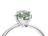White gold Fancy Green Marquise  Solitaire Diamond Ring with 4-Prong Setting on a Classic Band_7