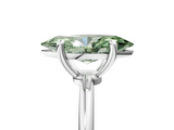 White gold Fancy Green Marquise  Solitaire Diamond Ring with 4-Prong Setting on a Classic Band_8