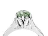 White gold Fancy Green Marquise  Solitaire Diamond Ring with Cathedral Band and Four-Prong Setting_69