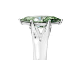 White gold Fancy Green Marquise  Solitaire Diamond Ring with Cathedral Band and Four-Prong Setting_71