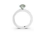 White gold Fancy Green Marquise  Solitaire Diamond Ring with Channel-Set Baguette Band and Four-Prong Setting_79