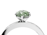 White gold Fancy Green Marquise  Solitaire Diamond Ring with Channel-Set Baguette Band and Four-Prong Setting_84