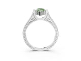 White gold Fancy Green Marquise  Solitaire Diamond Ring with Channel Set Band and Bezel Prong Setting_71