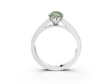 White gold Fancy Green Marquise  Solitaire Diamond Ring with Channel-Set Band and Four-Prong Setting_6
