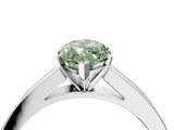 White gold Fancy Green Marquise  Solitaire Diamond Ring with Channel-Set Band and Four-Prong Setting_7