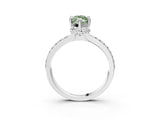 White gold Fancy Green Marquise  Solitaire Diamond Ring with Channel Set Band and Six-Prong Setting_51