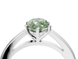 White gold Fancy Green Marquise  Solitaire Diamond Ring with Four-Prong Setting and Classic Band_7