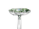 White gold Fancy Green Marquise  Solitaire Diamond Ring with Four-Prong Setting on a Plain Band_49