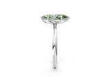 White gold Fancy Green Marquise  Solitaire Diamond Ring with Four-Prong Setting on a Plain Band_52