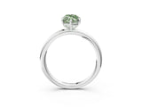 White gold Fancy Green Marquise  Solitaire Diamond Ring with Four-Prong Setting on a Plain Band_55