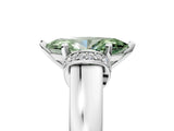 White gold Fancy Green Marquise  Solitaire Diamond Ring with Pave Band and Six-Prong Setting_37