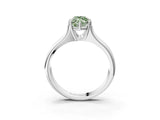 White gold Fancy Green Marquise  Solitaire Diamond Ring with Six-Prong Cathedral Setting_35