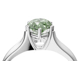 White gold Fancy Green Marquise  Solitaire Diamond Ring with Six-Prong Cathedral Setting_36