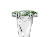 White gold Fancy Green Marquise  Solitaire Diamond Ring with Six-Prong Cathedral Setting_37